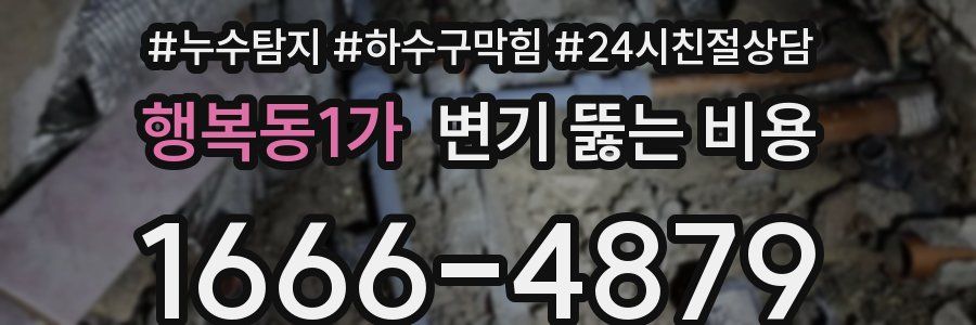행복동1가 변기 뚫는 비용