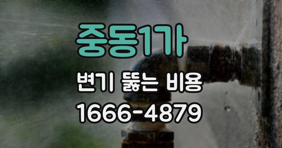 중동1가 변기 뚫는 비용