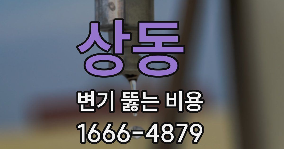 상동 변기 뚫는 비용