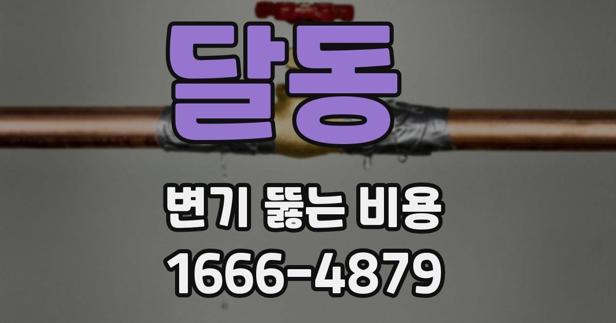 달동 변기 뚫는 비용