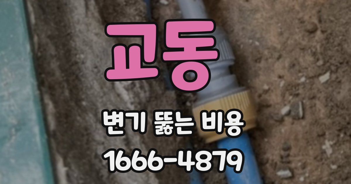 교동 변기 뚫는 비용