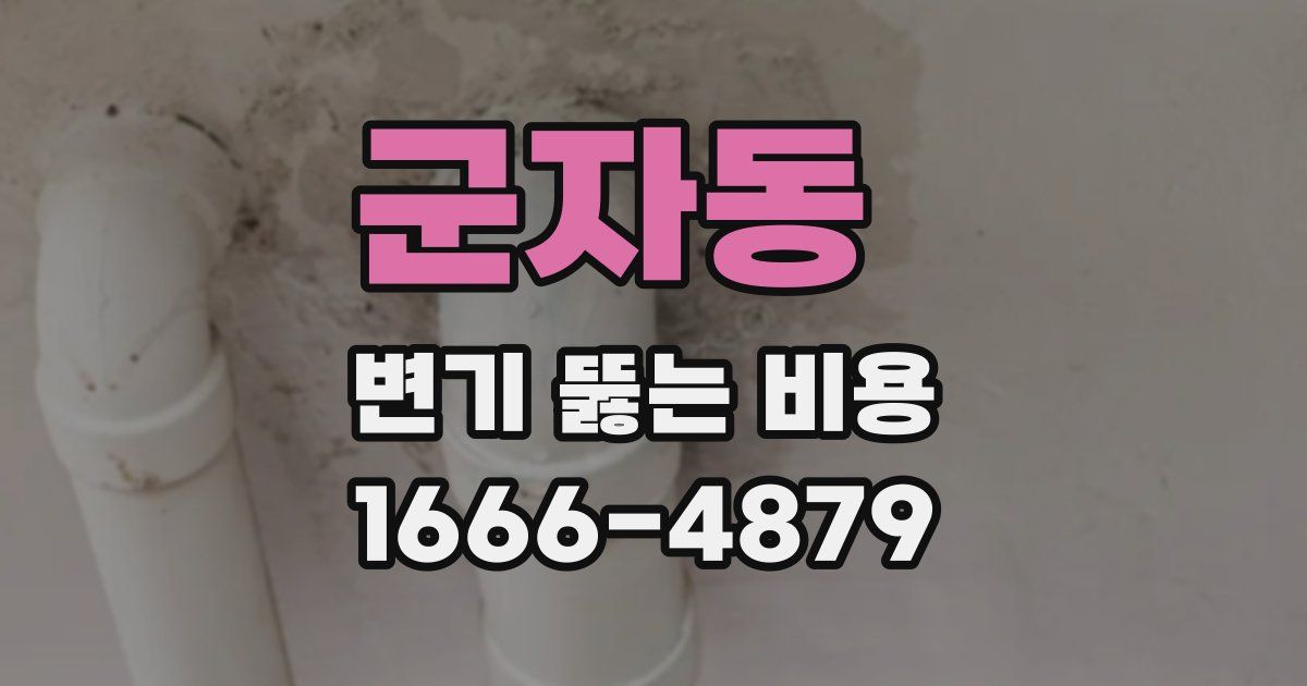 군자동 변기 뚫는 비용