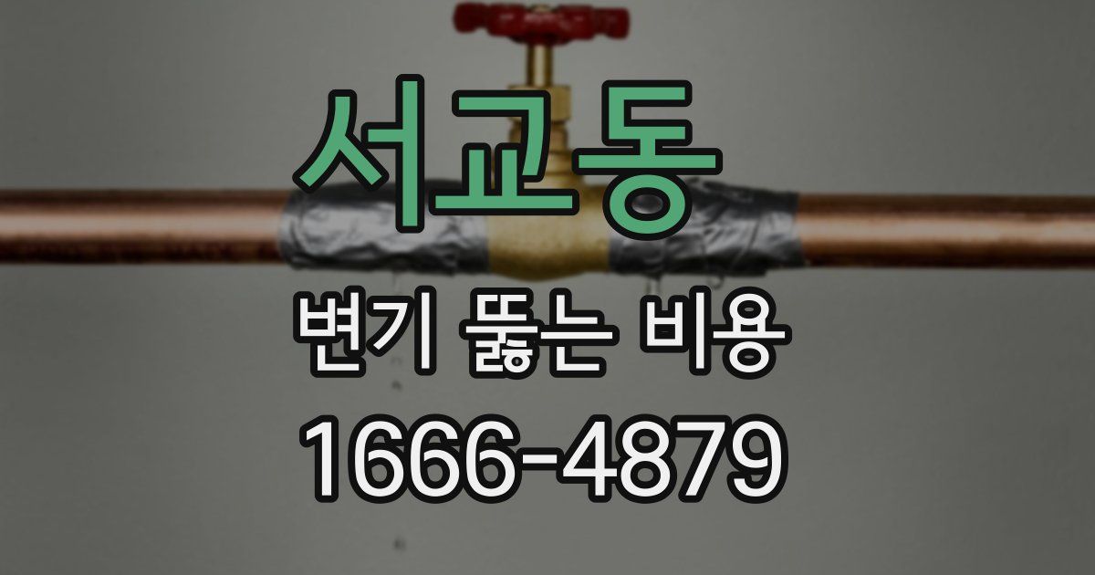 서교동 변기 뚫는 비용