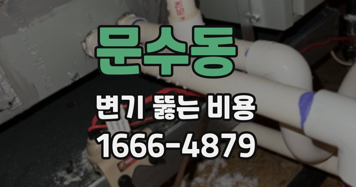 문수동 변기 뚫는 비용