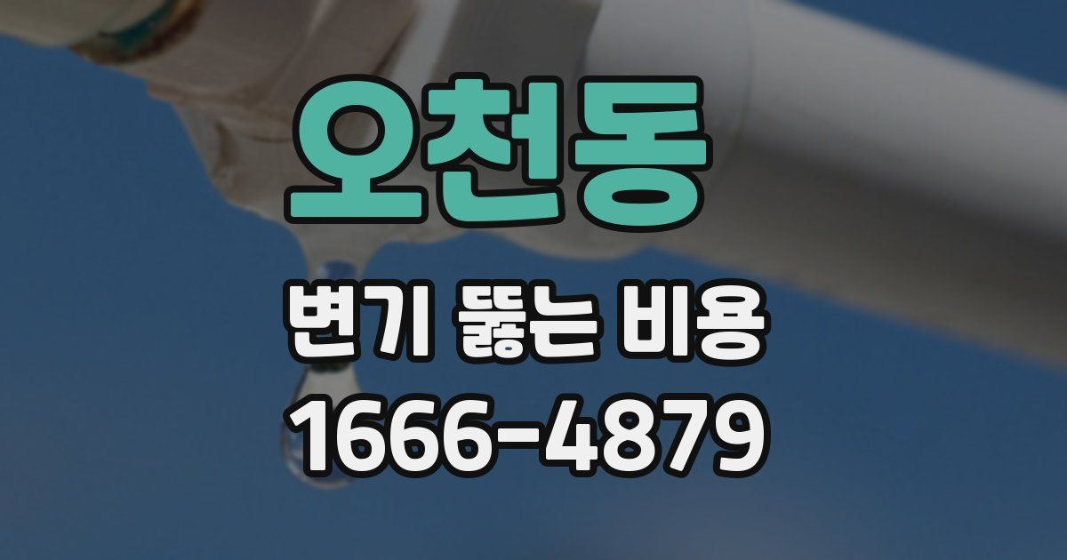 오천동 변기 뚫는 비용