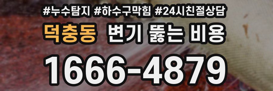 덕충동 변기 뚫는 비용