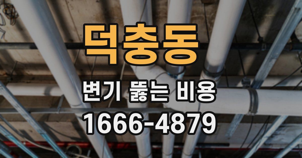 덕충동 변기 뚫는 비용