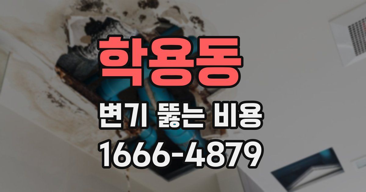 학용동 변기 뚫는 비용