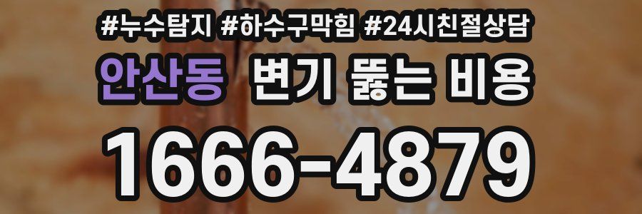 안산동 변기 뚫는 비용