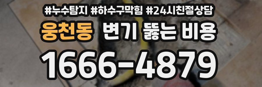 웅천동 변기 뚫는 비용