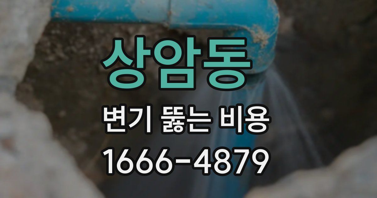 상암동 변기 뚫는 비용