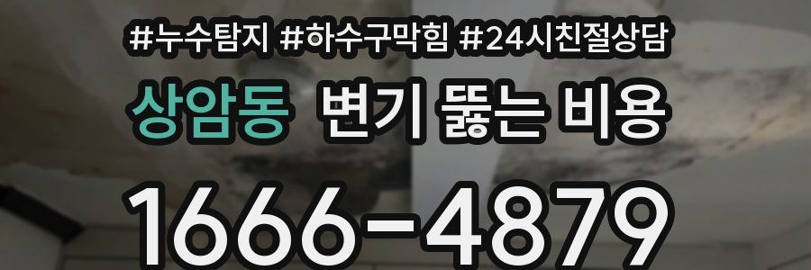 상암동 변기 뚫는 비용