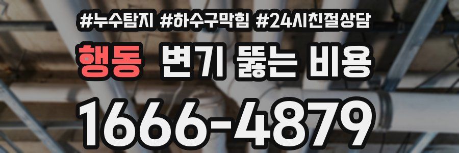 행동 변기 뚫는 비용