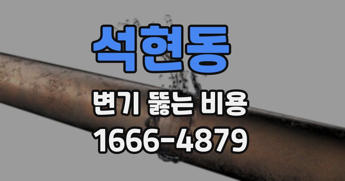 석현동 변기 뚫는 비용
