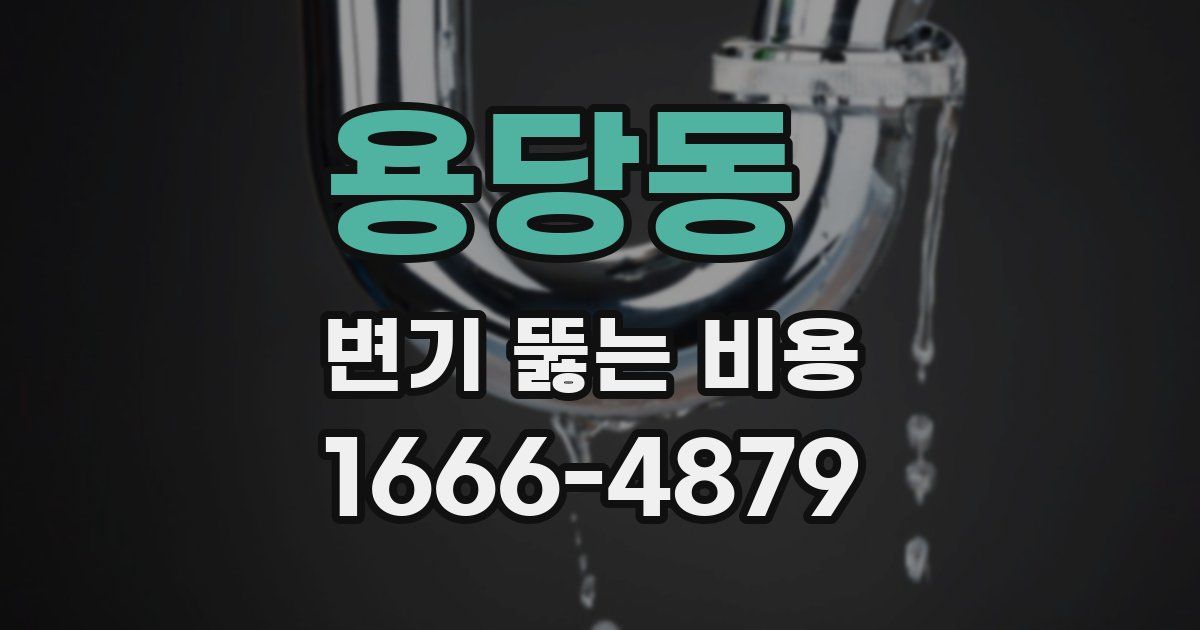 용당동 변기 뚫는 비용