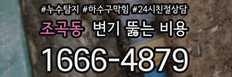 조곡동 변기 뚫는 비용