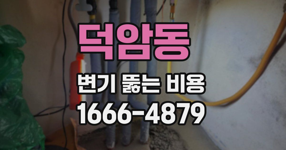 덕암동 변기 뚫는 비용