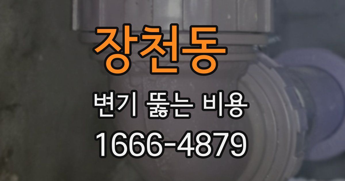 장천동 변기 뚫는 비용