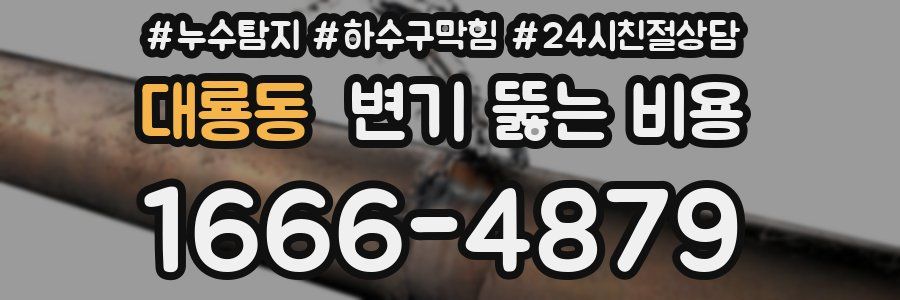 대룡동 변기 뚫는 비용