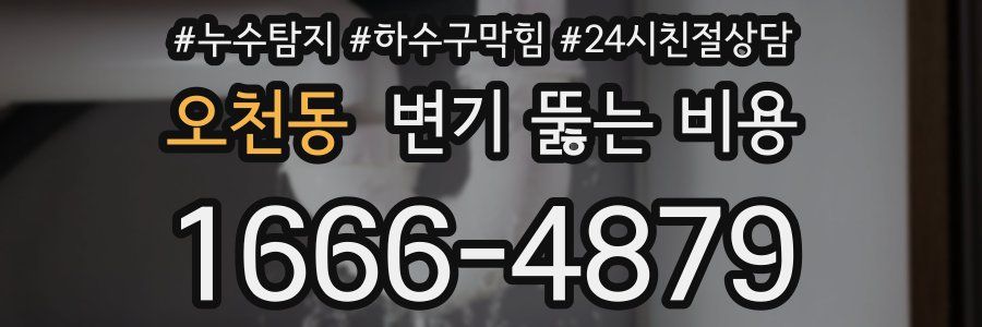 오천동 변기 뚫는 비용