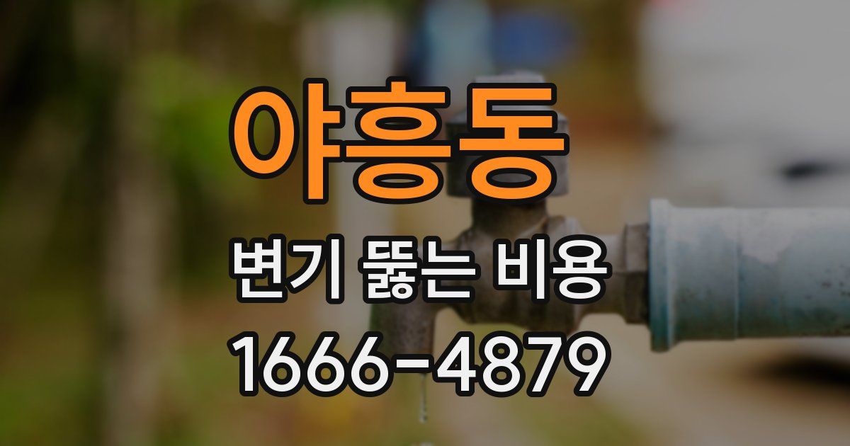 야흥동 변기 뚫는 비용
