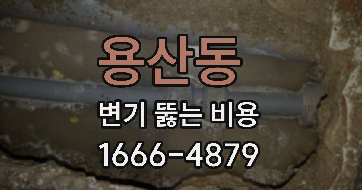 용산동 변기 뚫는 비용