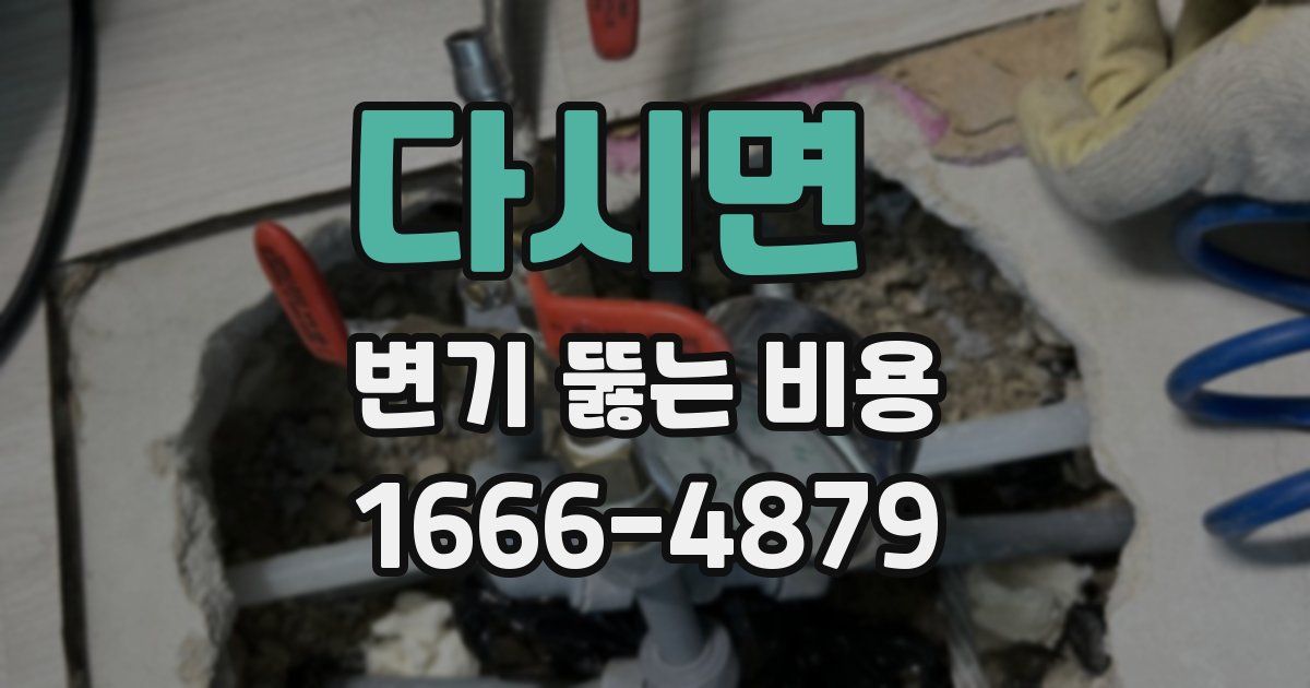 다시면 변기 뚫는 비용