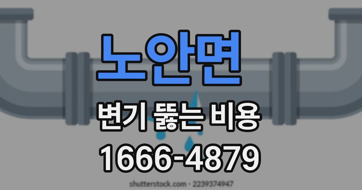 노안면 변기 뚫는 비용