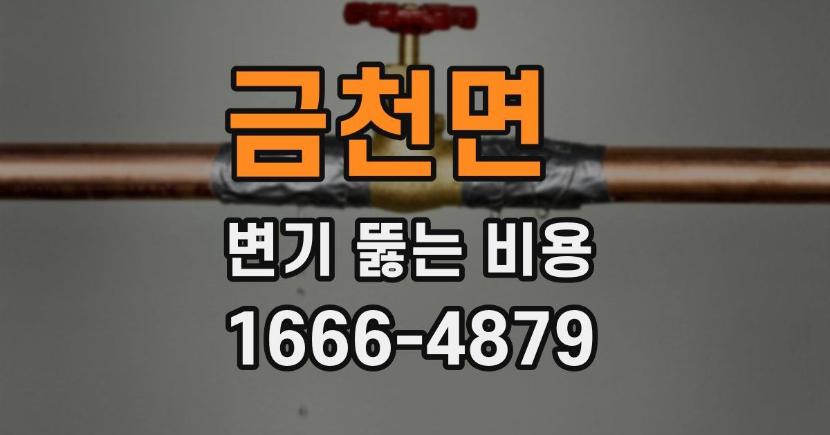 금천면 변기 뚫는 비용