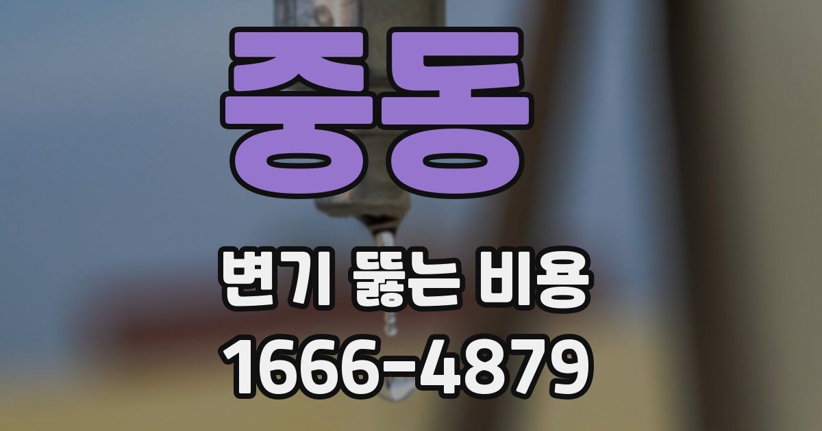 중동 변기 뚫는 비용