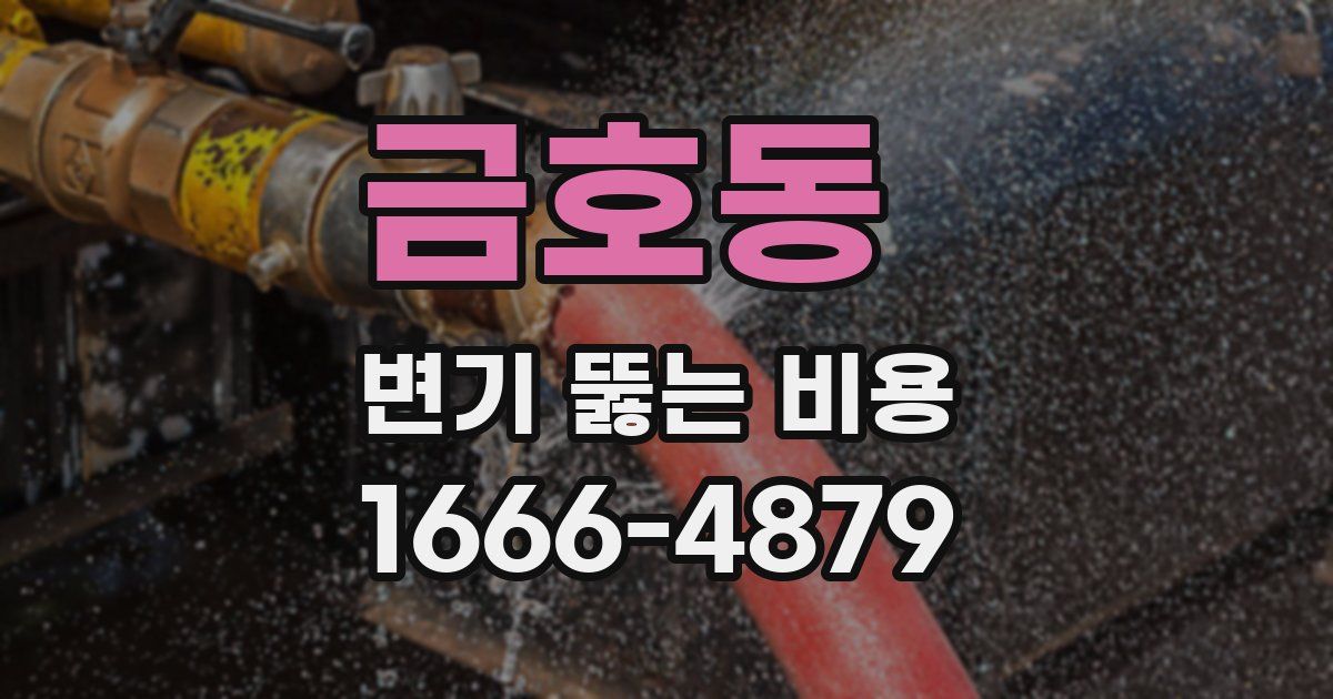 금호동 변기 뚫는 비용