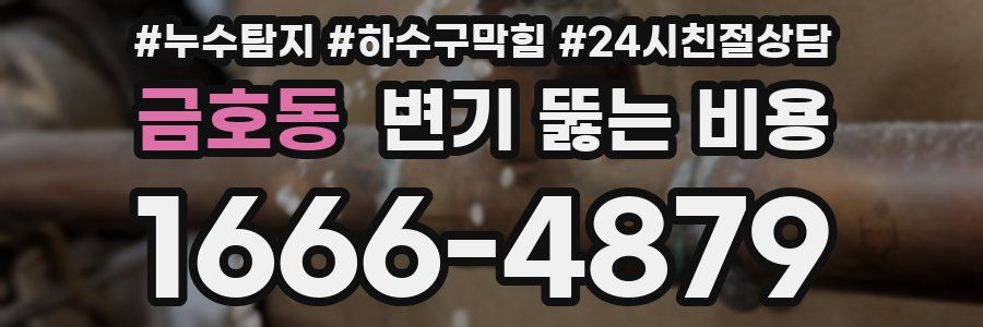 금호동 변기 뚫는 비용
