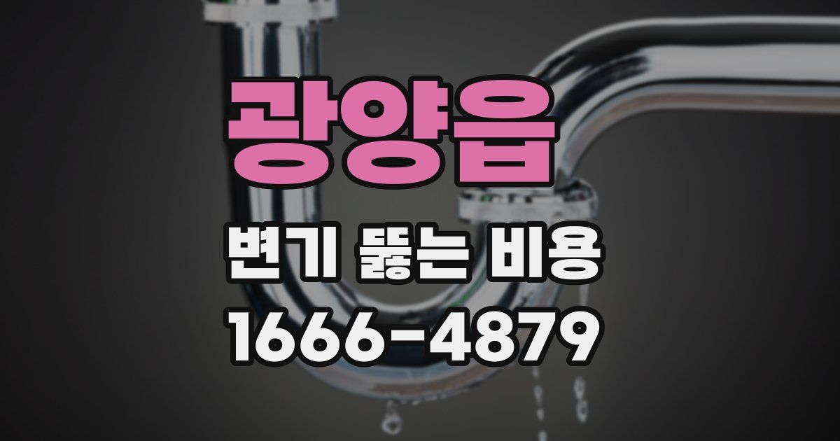 광양읍 변기 뚫는 비용