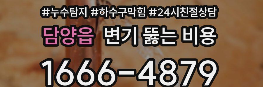 담양읍 변기 뚫는 비용