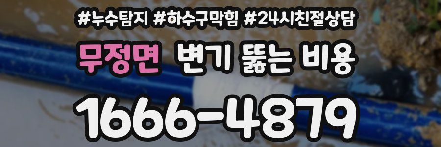 무정면 변기 뚫는 비용