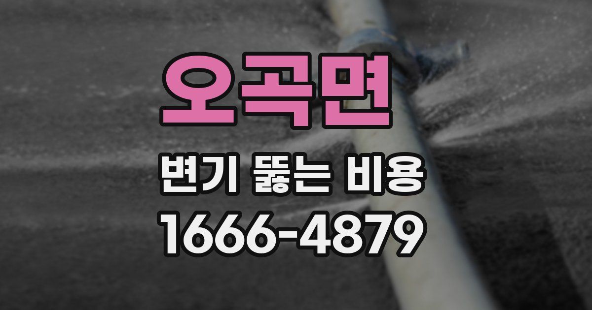 오곡면 변기 뚫는 비용