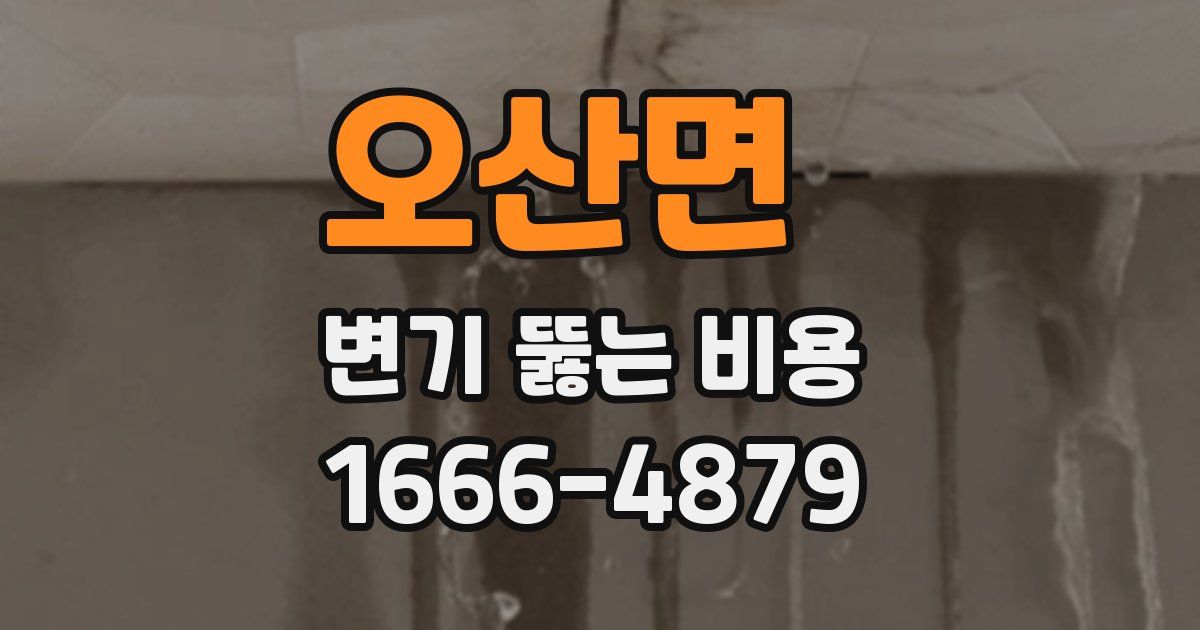 오산면 변기 뚫는 비용