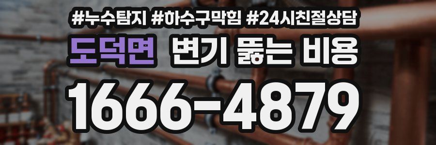도덕면 변기 뚫는 비용