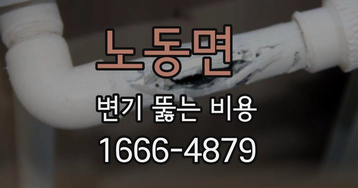 노동면 변기 뚫는 비용