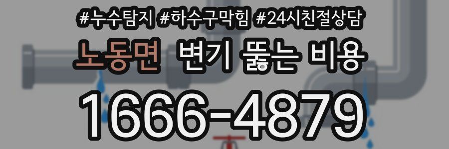 노동면 변기 뚫는 비용