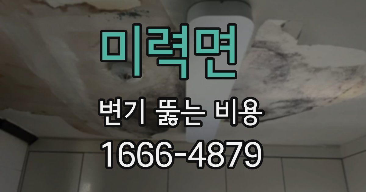 미력면 변기 뚫는 비용