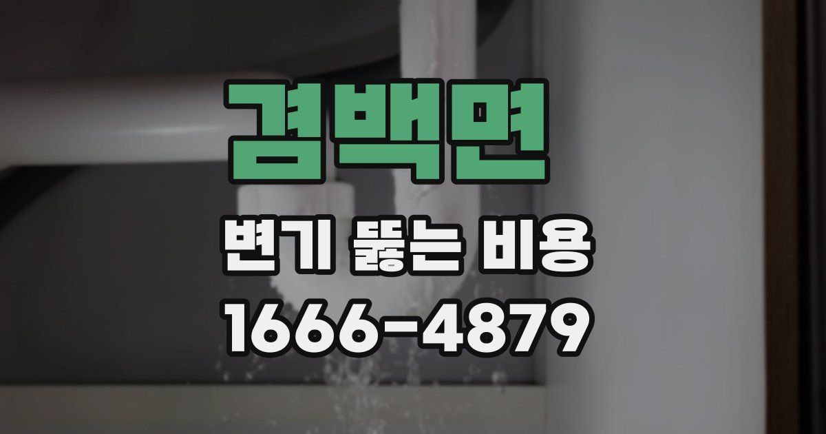 겸백면 변기 뚫는 비용