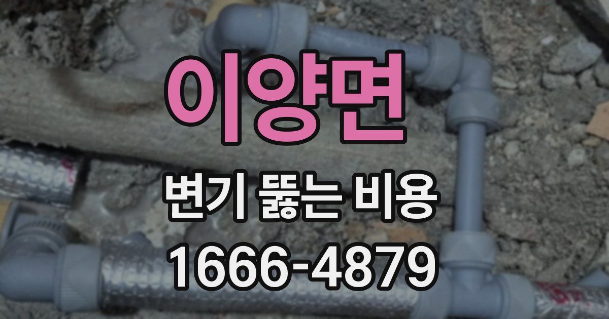 이양면 변기 뚫는 비용