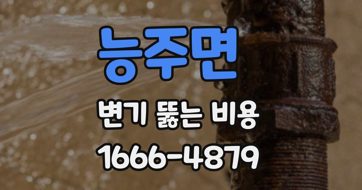 능주면 변기 뚫는 비용