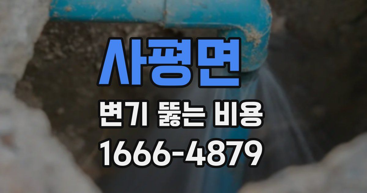 사평면 변기 뚫는 비용