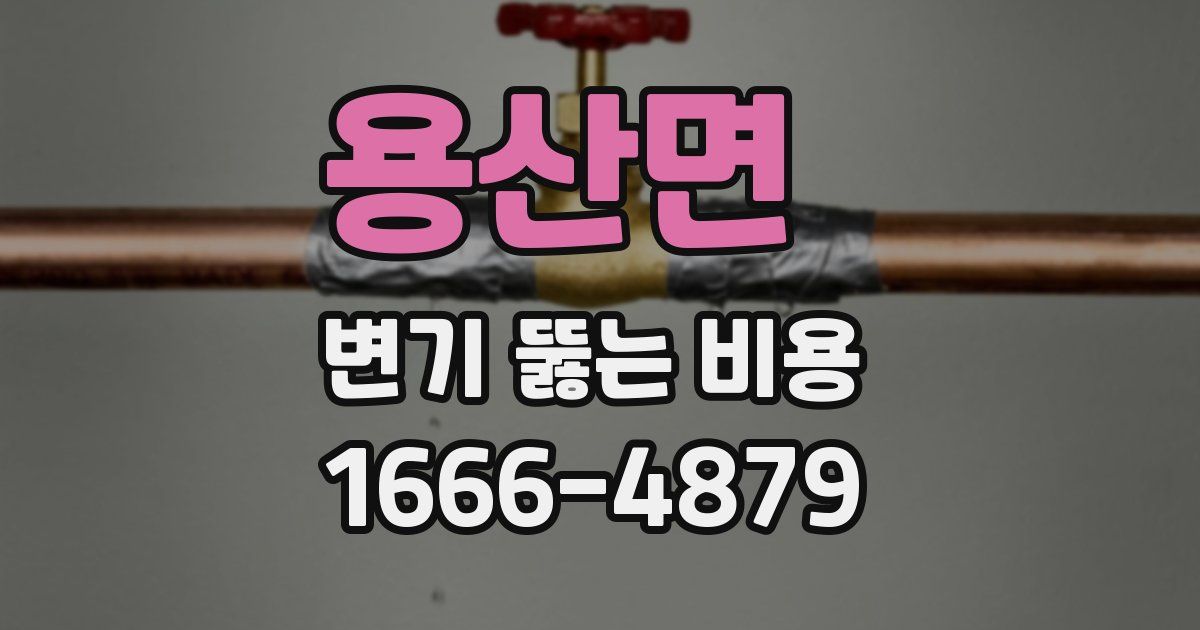용산면 변기 뚫는 비용