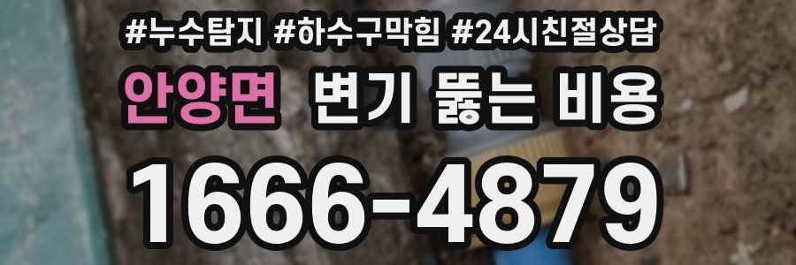안양면 변기 뚫는 비용