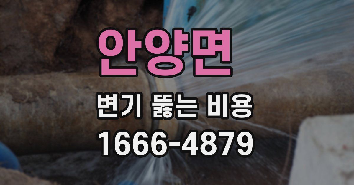 안양면 변기 뚫는 비용