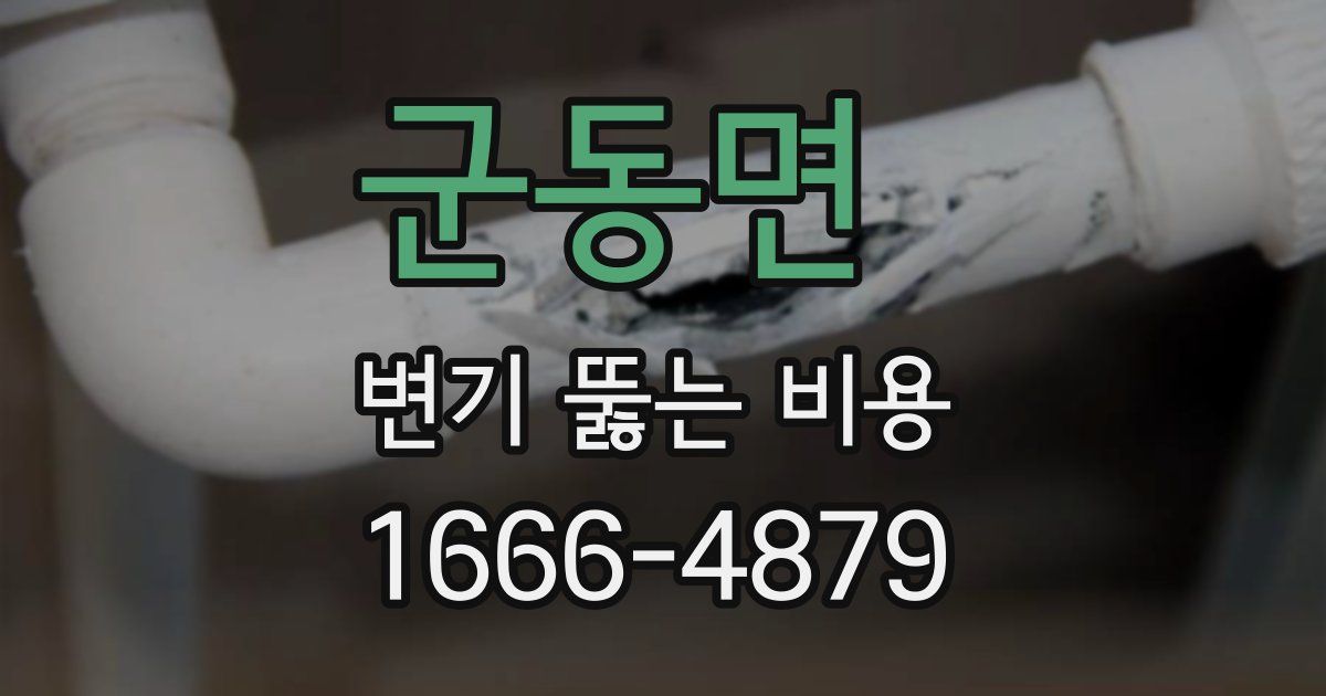 군동면 변기 뚫는 비용