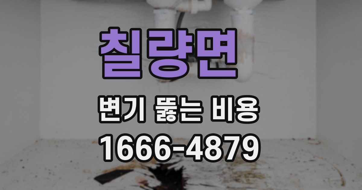 칠량면 변기 뚫는 비용